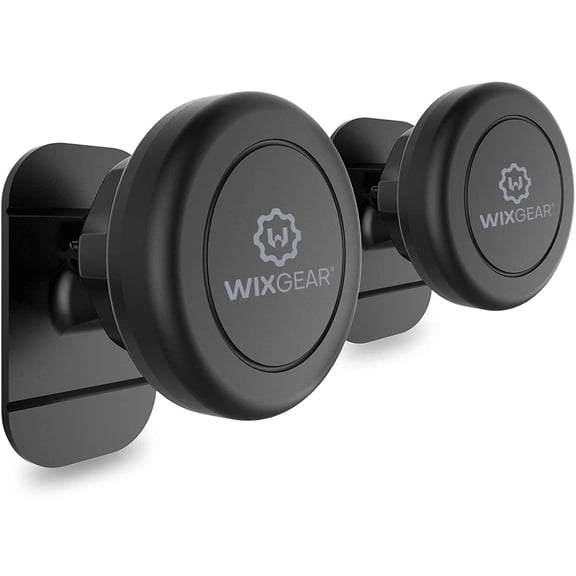 Magnetic Car Mount [2-Pack] - Universal Stick-On Dashboard Phone Holder for Car, Strong Magnet Cell Phones & Mini Tablets with Swift-Snap Technology