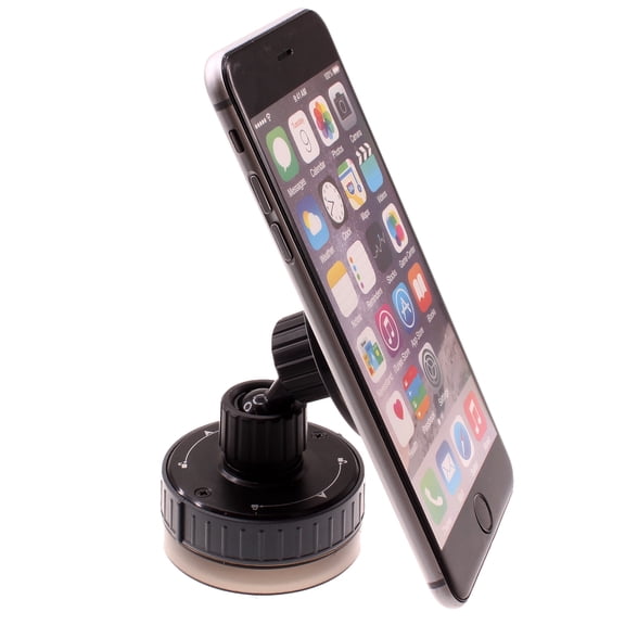 Magnetic Car Mount Compatible With iPhone 16e/17e - Phone Holder For Dash Windshield Vacuum MagSafe Compatible Swivel