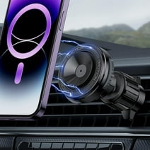 Magnetic Car Mount for MagSafe, O-Mag DriveSafe Air Vent Magnetic Phone Holder for Car, Powerful Magnetic Mount for iPhone 15/14/13/12 Series and MagSafe Case