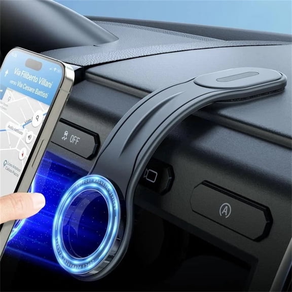Magnetic Car Phone Holder, 360 Degree Rotating Phone Mount with Foldable Design, Dashboard Phone Mount for GPS Navigation, Hands-Free Calls, Universal Smartphone Compatibility