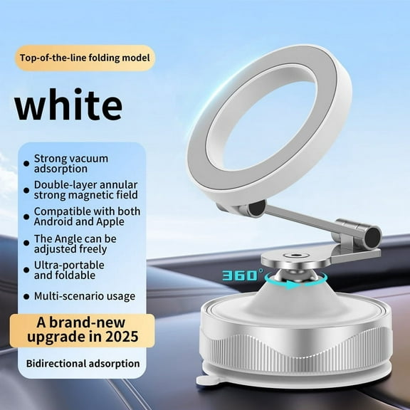 Magnetic Car Phone Holder,Rotating Folding Car Mount,Dashboard Windshield Magnetic Phone Holder,Universal Car Phone Holder,Car Phone Mount for All Smartphones,Strong Suction Car Holder,360° Rotation