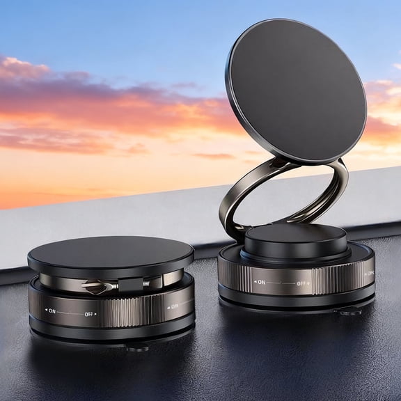 Magnetic Car Phone Holder Magsafe 360 Rotation Vacuum Suction Ashboard Stand Compatible Android Car Accessories