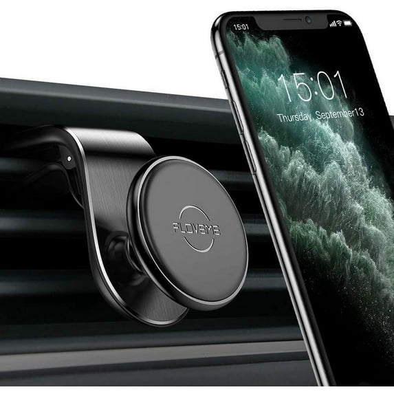 Magnetic Car Phone Mount  L Type Clip Air Vent Cell Phone Holder-for Car N52 Magnet 360 Degree GPS Holder Mount for iPhone 11 Pro Max XR XS X 8 7 Plus Samsung Galaxy Note 10 S9 S8