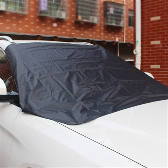 Magnetic Car Snow Shield and Sunshade, Windproof Frost Protection Cover with 5 Magnets, Universal Front Windshield Snow Cover for Cars and SUVs