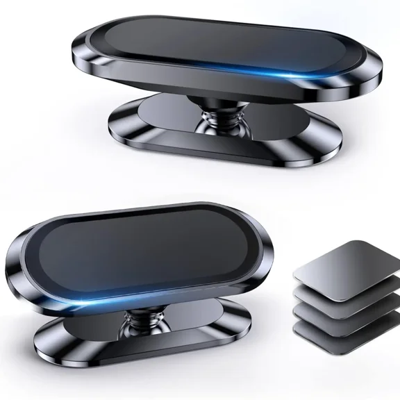 Magnetic Car Tablet & Phone Mount, 360 Rotating Dashboard Holder with 8X Strong Magnets for iPhone, Samsung, Tablets & GPS Navigation