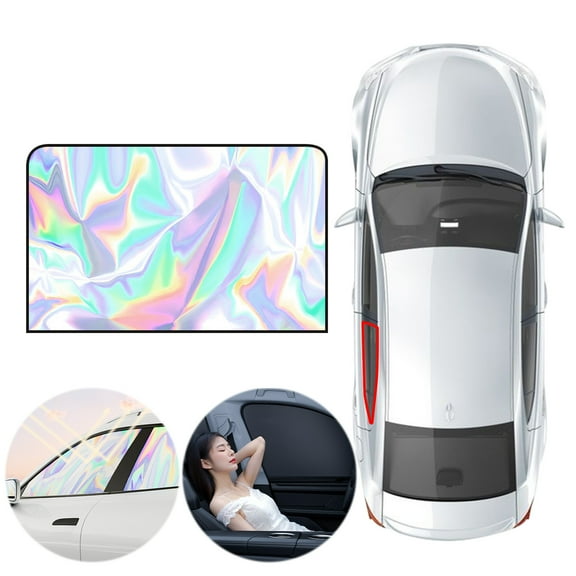 Magnetic Car Window Sun Shade Curtain, Heat Insulation and UV Protection Sunshade for Front and Rear Windows, Foldable Lightproof Car Curtain with 10 Powerful Magnets for Easy Installation