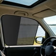 thumbnail image 1 of Magnetic Car Window Sunshade, 19x18in Semi-Transparent Mesh Side Sun Shade, Polyester Black Sun Shade for Car, Block UV Rays, Heat, 1 of 6