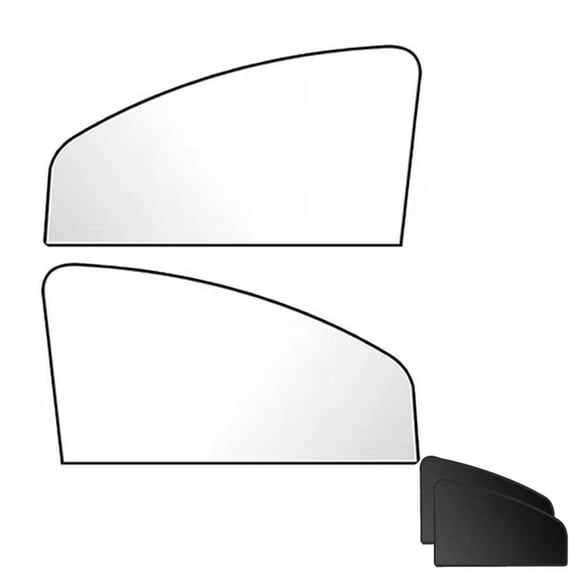Magnetic Car Window Sunshade, Titanium Silver Reflective Side Window Sun Shade for Cars, Heat Insulation Privacy Cover Blocks UV Rays, Universal Fit Curtain 80x50cm