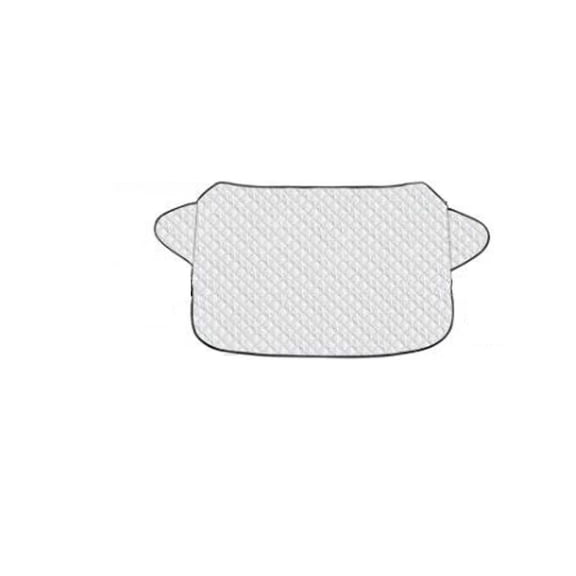 Magnetic Car Windshield Cover, All Season Snow Ice Sun Shade, Aluminum Film Frost Protector for Front Rear Window, Easy Install Elastic Straps, Universal Fit Windshield Cover with Storage Bag