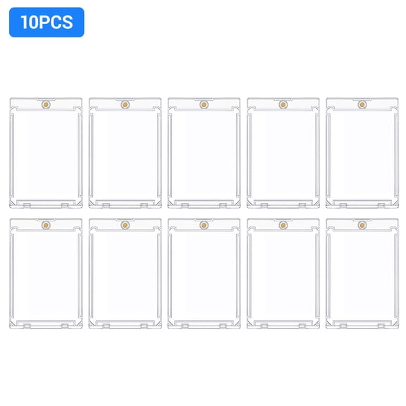 Magnetic Card Holders for Trading Cards, 100PT Clear Hard Cards Sleeves Display Case With UV Protection for Trading Cards, Sports Baseball Football Cards -10PCS