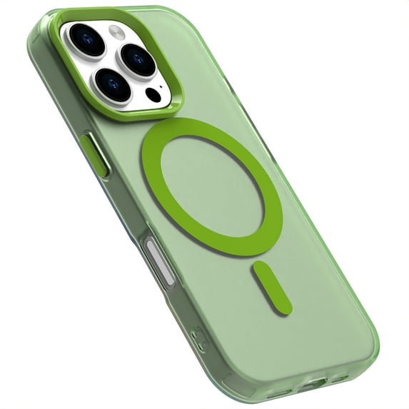 Magnetic Case for Apple iPhone 16 Pro Max, Compatible with Magsafe Ultra Slim Fit Rugged Hybrid Drop Protection Bumper Solid Color Case Cover for Apple iPhone 16 Pro Max, Green