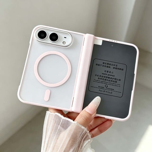 Translucent Install Magnetic Case For Apple iPhone Duo with Hinge Protection & Built-in ...