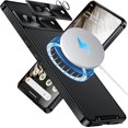 thumbnail image 1 of Magnetic Case Compatible Google Pixel 7 Case with Wireless Charging & Safety Lock,Translucent Matte PC Metal Bumper Cover Google Pixel 7 Phone Case for Google Pixel 7 5g Case Clear Black, 1 of 14