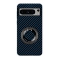 thumbnail image 1 of Magnetic Case Compatible with Google Pixel 8 Pro with 360 Rotating Ring Kickstand, Aramid Carbon Fiber Ultra-Thin Shockproof Protective Cover Compatible with MagSafe, Darkblue, 1 of 7
