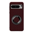 thumbnail image 1 of Magnetic Case Compatible with Google Pixel 9 Pro XL with 360 Rotating Ring Kickstand, Aramid Carbon Fiber Ultra-Thin Shockproof Protective Cover Compatible with MagSafe, Winered, 1 of 7