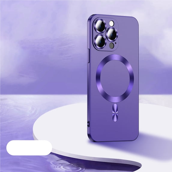 Magnetic Case Compatible with Strong MagSafe for iPhone 14 Plus, Liquid Frosted Case Shockproof Lightweight with Lens Protector Phone Cover for iPhone 14 Plus - 6.7 inch, Darkpurple