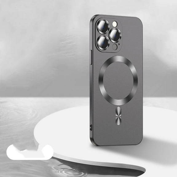 Magnetic Case Compatible with Strong MagSafe for iPhone 15 Plus, Liquid Frosted Case Shockproof Lightweight with Lens Protector Phone Cover for iPhone 15 Plus, Gray