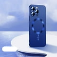 thumbnail image 1 of Magnetic Case Compatible with Strong MagSafe for iPhone 15 Pro, Liquid Frosted Case Shockproof Lightweight with Lens Protector Phone Cover for iPhone 15 Pro, Navy, 1 of 8