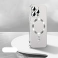 thumbnail image 1 of Magnetic Case Compatible with Strong MagSafe for iPhone 16 Pro Max, Liquid Frosted Case Shockproof Lightweight with Lens Protector Phone Cover for iPhone 16 Pro Max, Silver, 1 of 8