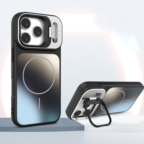 Magnetic Case Compatible for iPhone 11, Built-in Lens Kickstand, Compatible with Mag-Safe, Military Grade Shockproof Slim Hybrid Protection Phone Cover Case for iPhone 11, Black