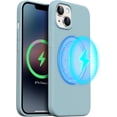 thumbnail image 1 of Magnetic Case Compatible for iPhone 14 Case [Compatible with MagSafe] [+Screen Protector] Liquid Silicone Gel Rubber Full Body Protective Cover Case 6.1 Inch-Succulent, 1 of 13