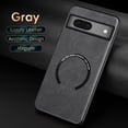 thumbnail image 1 of Magnetic Case Designed for Google Pixel 7A, [Wireless Charging Compatible] [Camera Lens Protection] Classic Luxury PU Leather Non-Slip Slim Shockproof Cover for Google Pixel 7A, Gray, 1 of 11