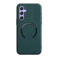 thumbnail image 1 of Magnetic Case Designed for Samsung Galaxy A34 5G, [Wireless Charging Compatible] [Camera Lens Protection] Classic Luxury PU Leather Non-Slip Slim Shockproof Cover for Galaxy A34 5G, Green, 1 of 11