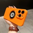 thumbnail image 1 of Magnetic Case Designed for iPhone 13 Pro,[Compatible with MagSafe] [Camera Lens Protector] Logo Hollow Shockproof Slim Anti-Scratch Phone Case Cover for iPhone 13 Pro, Orange, 1 of 10