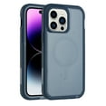 thumbnail image 1 of Magnetic Case Designed for iPhone 14 Pro, Compatible with MagSafe, Heavy-Duty Military Grade Protection Shockproof Armor Protective 2 In 1 Phone Cover for iPhone 14 Pro, Darkblue, 1 of 7