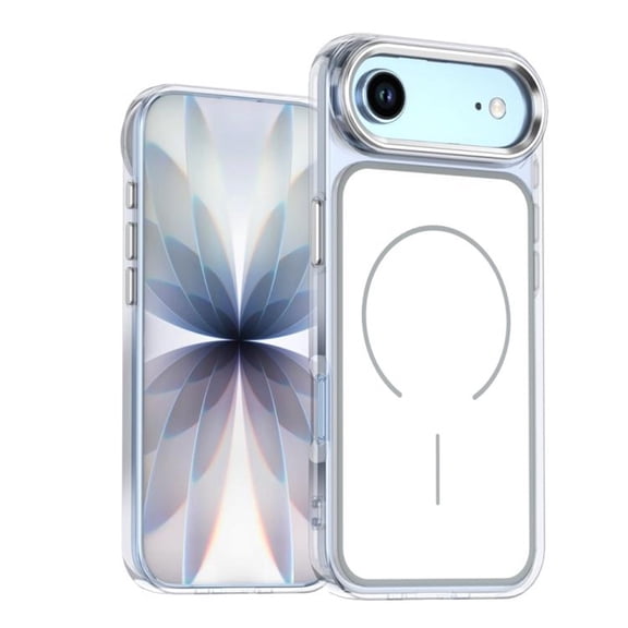 Magnetic Case For IPhone Air (6.5"),Compatible With MagSafe,Heavy-Duty Shockproof, Electroplated Dual Color Magnetic Phone Cover,White,For iPhone Air