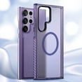 thumbnail image 1 of Magnetic Case for Galaxy S23 Ultra Case Compatible with MagSafe Shockproof Protection Slim Translucent Matte Cover for Samsung Galaxy S23 Ultra - Purple, 1 of 9