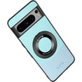 thumbnail image 1 of Magnetic Case for Google Pixel 7 Case with Kickstand & Ring Stand, [Compatible with MagSafe] Vegan Leather Non-Slip Enhanced Grip Military Grade Shockproof Camera Lenses Case, Green, 1 of 8