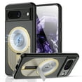 thumbnail image 1 of Magnetic Case for Google Pixel 8 with Hidden Kickstand, [Mag-Safe Charging] [Military-Grade Drop Protection] Rugged Heat Dissipation Frosted Back Phone Case for Google Pixel 8, Gold, 1 of 11