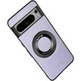 thumbnail image 1 of Magnetic Case for Google Pixel 8 Pro Case with Kickstand & Ring Stand, [Compatible with MagSafe] Vegan Leather Non-Slip Enhanced Grip Military Grade Shockproof Camera Lenses Case, Grey, 1 of 8