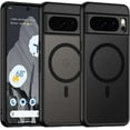 thumbnail image 1 of Magnetic Case for Google Pixel 8 Pro, Translucent Matte Anti-Fingerprint,Compatible with MagSafe,Slim Fit Shockproof Protective Phone Case for Pixel 8 Pro Case (Black), 1 of 6