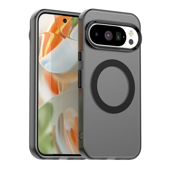 Magnetic Case for Google Pixel 8, [Stronger Magnet] Compatible with MagSafe, Crystal Clear Protective Phone Cover, Military Grade Drop Tested Shockproof Slim Hard PC Back,Black