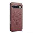 thumbnail image 1 of Magnetic Case for Google Pixel 8A Luxury Premium PU Leather [Compatible with MagSafe] Shockproof Slim Anti-Scratch Dust-Proof Lightweight Phone Cover For Google Pixel 8A,Winered, 1 of 5