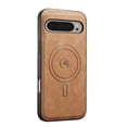 thumbnail image 1 of Magnetic Case for Google Pixel 9 / 9 Pro Luxury Premium PU Leather [Compatible with MagSafe] Shockproof Slim Anti-Scratch Dust-Proof Lightweight Phone Cover For Google Pixel 9 / 9 Pro,Brown, 1 of 5