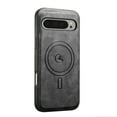 thumbnail image 1 of Magnetic Case for Google Pixel 9A Luxury Premium PU Leather [Compatible with MagSafe] Shockproof Slim Anti-Scratch Dust-Proof Lightweight Phone Cover For Google Pixel 9A,Black, 1 of 5