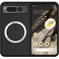 thumbnail image 1 of Magnetic Case for Google Pixel Fold Case Compatible with MagSafe Charger Carbon Fiber Slim Ultra Thin Aramid Fiber Anti-Scratch Shockproof Phone Case, Black, 1 of 8