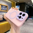 thumbnail image 1 of Magnetic Case Made for iPhone 16 [Built-in Camera Lens Protector] [Compatible with MagSafe] Soft TPU Anti-Scratch Shockproof Protective Slim Color Clash Case for Women Men,Pink, 1 of 6