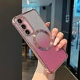 thumbnail image 1 of Magnetic Case for Samsung Galacxy S23 Plus 5G with Gradient Glitter,[Compatible with MagSafe] Luxury Plating Cute Clear Bling Case for Women Girls,Shockproof TPU Protective Cover-Rose Gold, 1 of 7