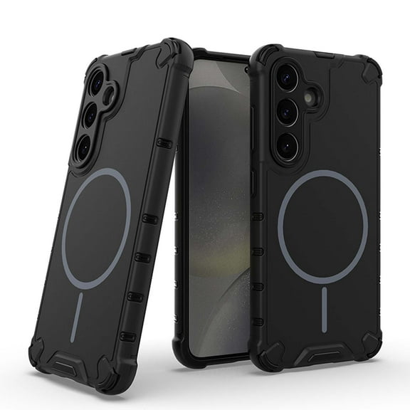 Magnetic Case for Samsung Galaxy A36 5G, Compatible with Mag-Safe, Classic Hybrid Magnetic Phone Case, Military Grade Drop Protection, Scratch-Resistant Back Rugged Cover, Black
