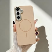 Magnetic Case for Samsung Galaxy A36 5G Compatible with Mag-Safe, Military Grade Drop Protection Rugged PC Matte Frosted Shockproof Slim Phone Cover Case for Samsung Galaxy A36 5G, Desertgold