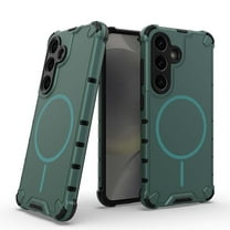 Magnetic Case for Samsung Galaxy A55, Compatible with Mag-Safe, Classic Hybrid Magnetic Phone Case, Military Grade Drop Protection, Scratch-Resistant Back Rugged Cover, Darkgreen