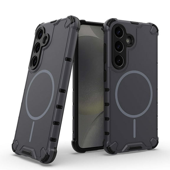 Magnetic Case for Samsung Galaxy A56 5G, Compatible with Mag-Safe, Classic Hybrid Magnetic Phone Case, Military Grade Drop Protection, Scratch-Resistant Back Rugged Cover, Gray