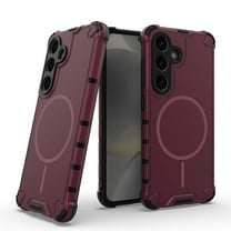 Magnetic Case for Samsung Galaxy A56 5G, Compatible with Mag-Safe, Classic Hybrid Magnetic Phone Case, Military Grade Drop Protection, Scratch-Resistant Back Rugged Cover, Plum
