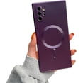 thumbnail image 1 of Magnetic Case for Samsung Galaxy Note 20 Case [Compatible with MagSafe] Camera Protection Soft Silicone Anti-Fingerprint Anti-Scratch Shockproof Case for Women Men, Purple, 1 of 8