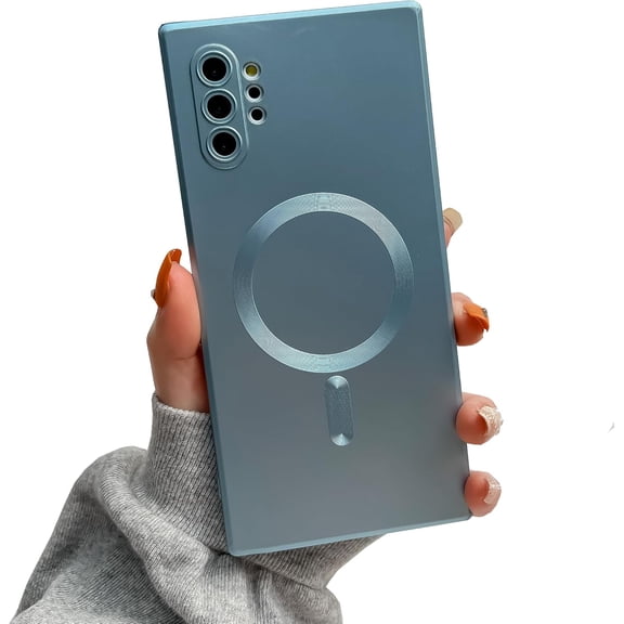 Magnetic Case for Samsung Galaxy Note 20 Case [Compatible with MagSafe] Camera Protection Soft Silicone Anti-Fingerprint Anti-Scratch Shockproof Case for Women Men, Blue