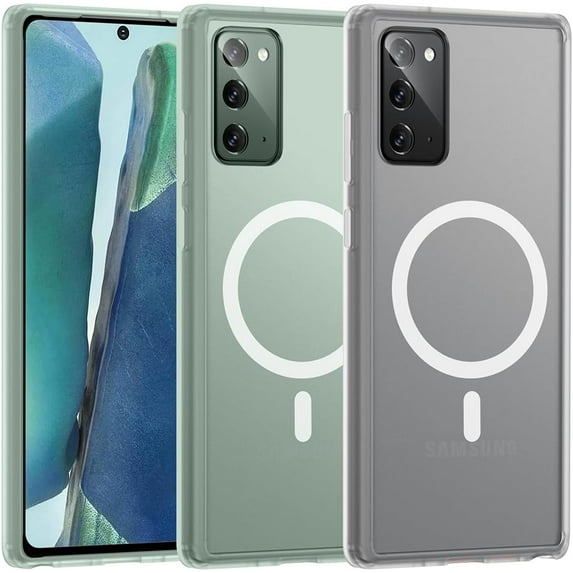 Magnetic Case for Samsung Galaxy Note 20, Translucent Matte Anti-Fingerprint,Compatible with MagSafe,Slim Fit Shockproof Protective Phone Case for Galaxy Note 20 Case (Transparent White)